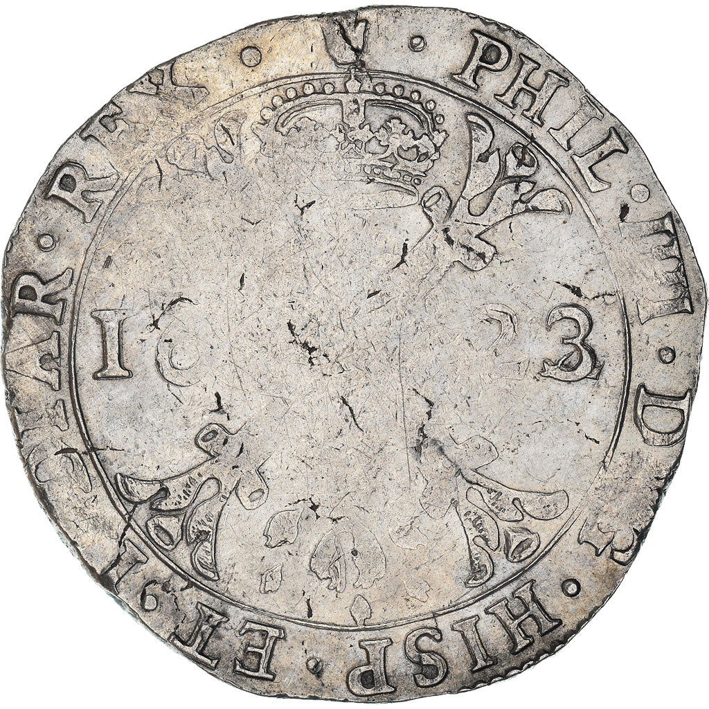 Münze, Spanische Niederlande, Philip IV, Patagon, 1623, Antwerpen, S+, Silber