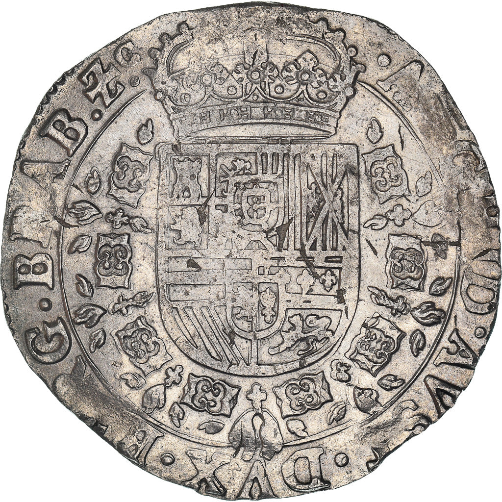 Coin, Spanish Netherlands, Philip IV, Patagon, 1624, Antwerp, AU(50-53), Silver
