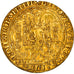 Moeda, França, Flanders, Louis II de Mâle, Chaise d'or, AU(50-53), Dourado