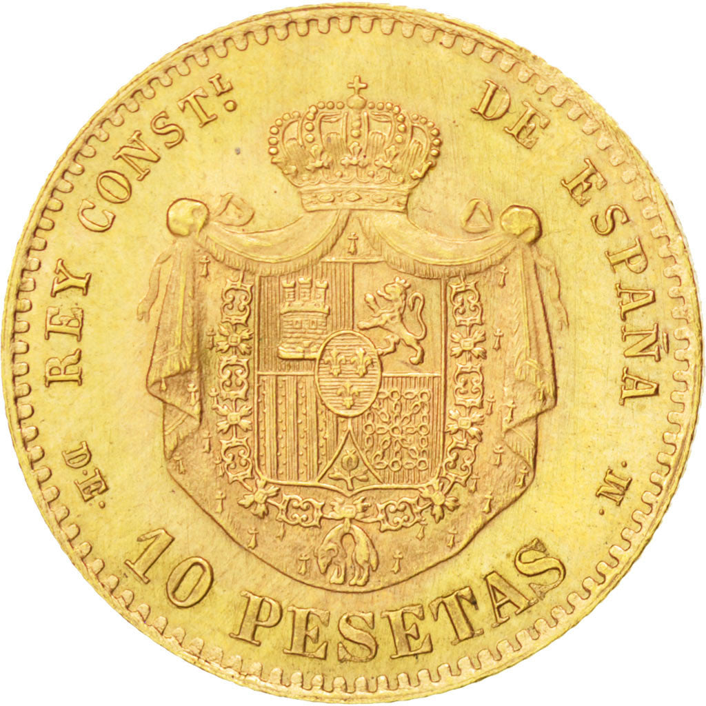Spain, 10 Pesetas, 1962, KM #677, MS(63), Gold, 3.22