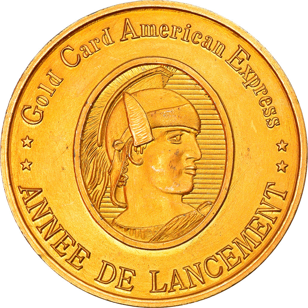 France, Medal, Lancement de la Gold Card American Express, Bank, AU(50-53)
