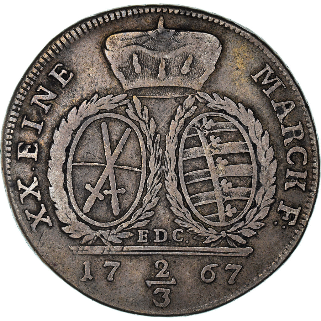Munten, Duitse staten, SAXONY-ALBERTINE, Xaver, 2/3 Thaler, Gulden, 1767, ZF