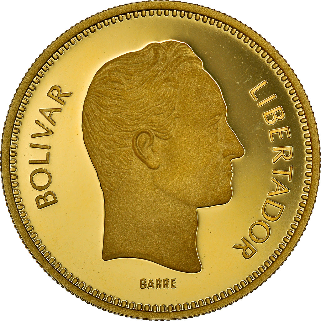 Moneda, Venezuela, 10000 Bolivares, 1987, Caracas, FDC, Oro, KM:61