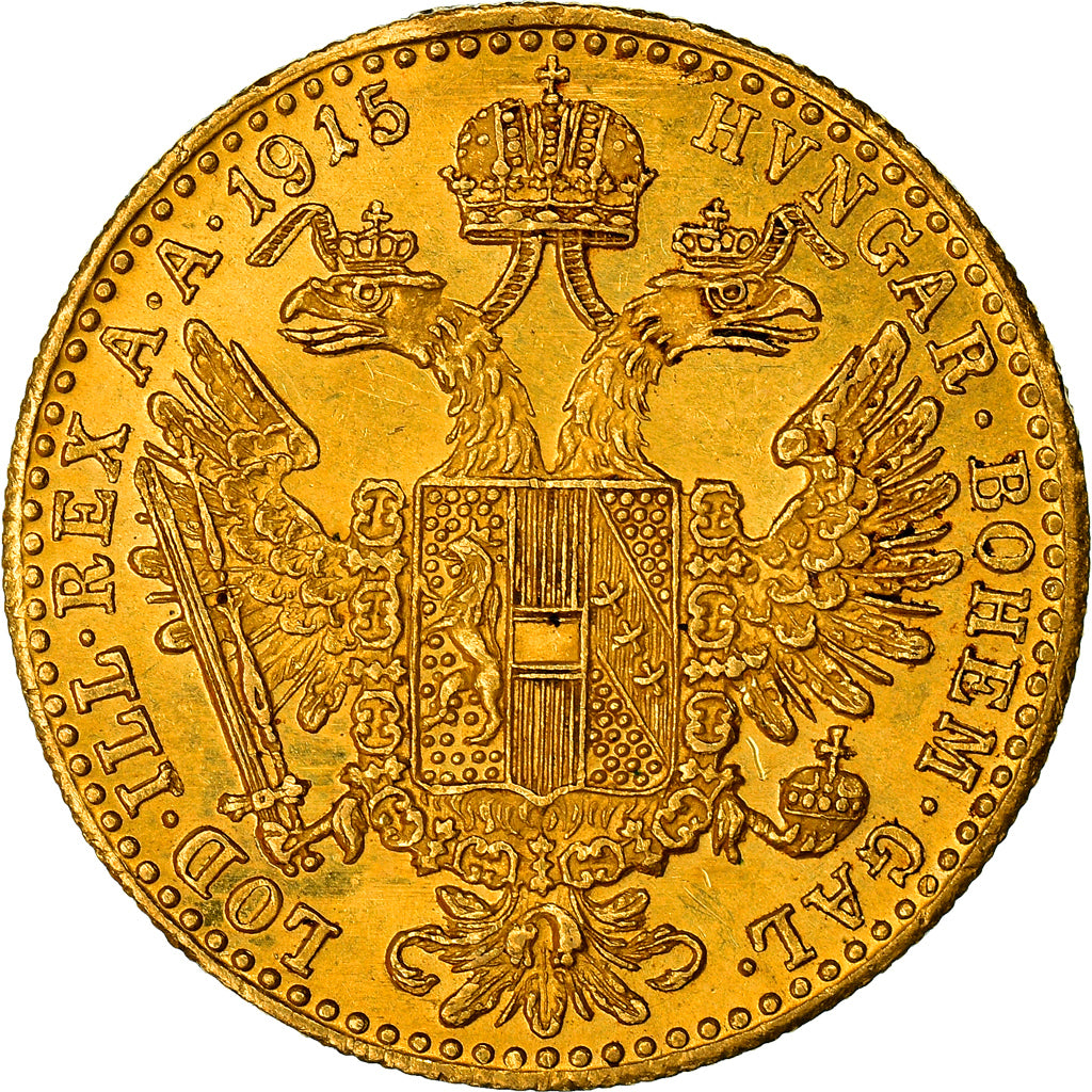 Coin, Austria, Franz Joseph I, Ducat, 1915, Restrike, MS(64), Gold, KM:2267