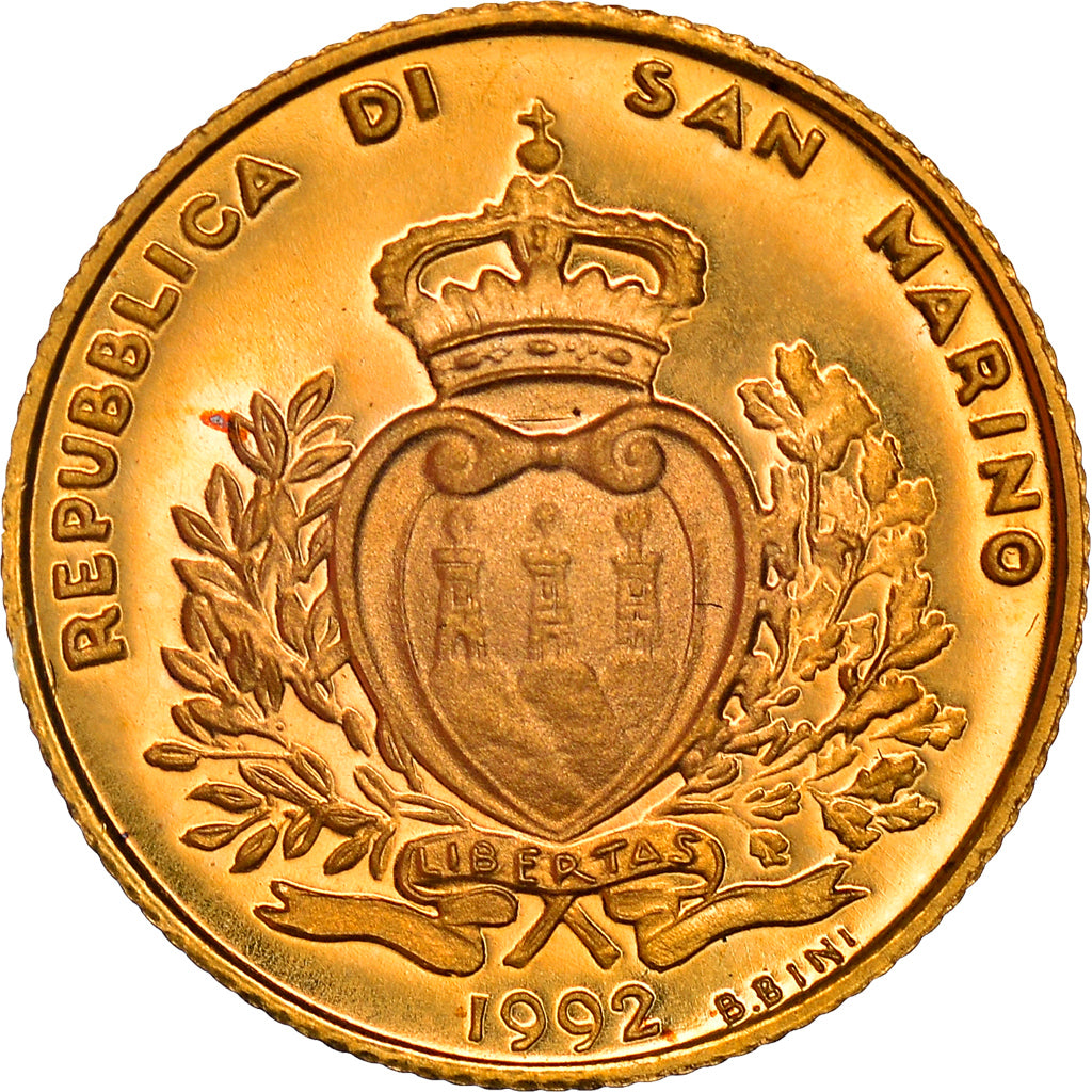 Moneta, San Marino, Scudo, 1992, SPL, Oro, KM:288