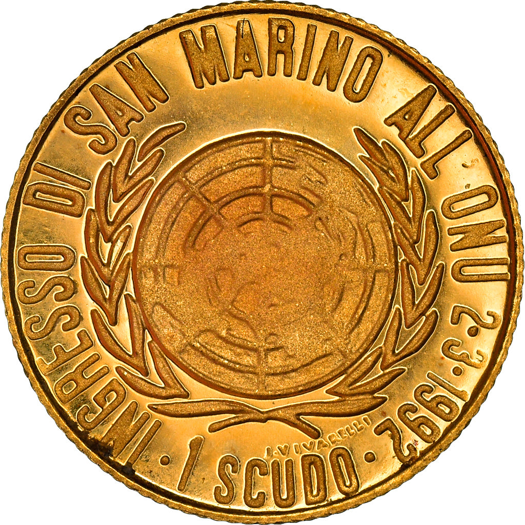 Moneta, San Marino, Scudo, 1992, SPL, Oro, KM:288