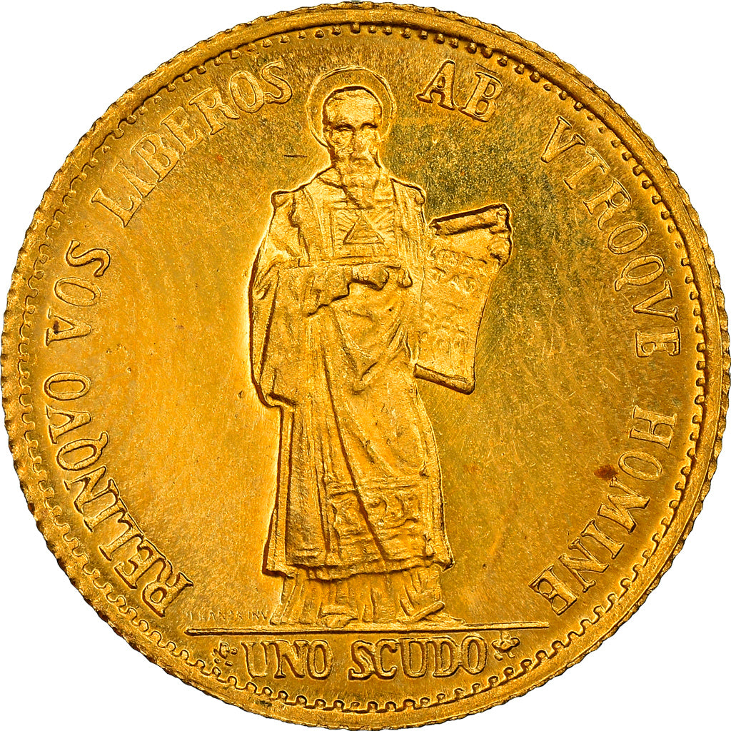 Moneta, San Marino, Scudo, 1974, FDC, Oro, KM:38