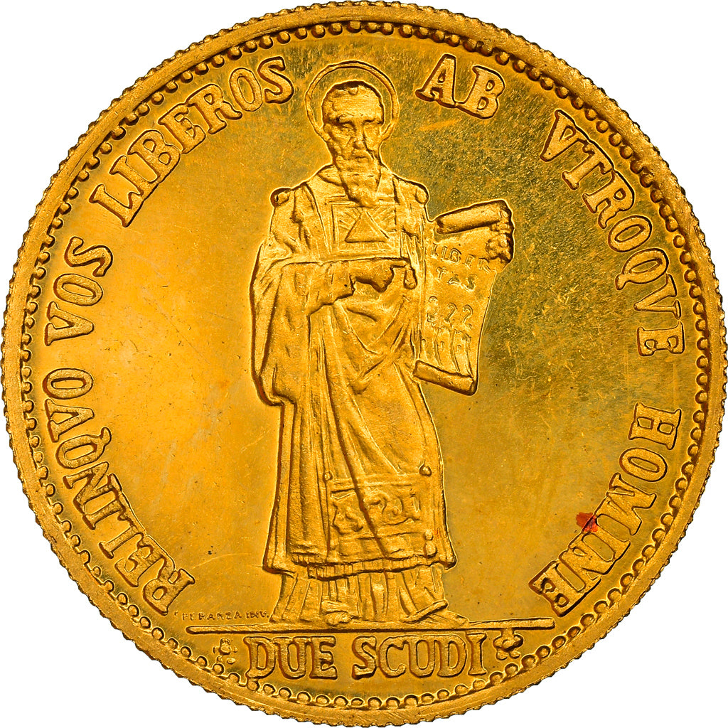 Moneda, San Marino, 2 Scudi, 1974, FDC, Oro, KM:39