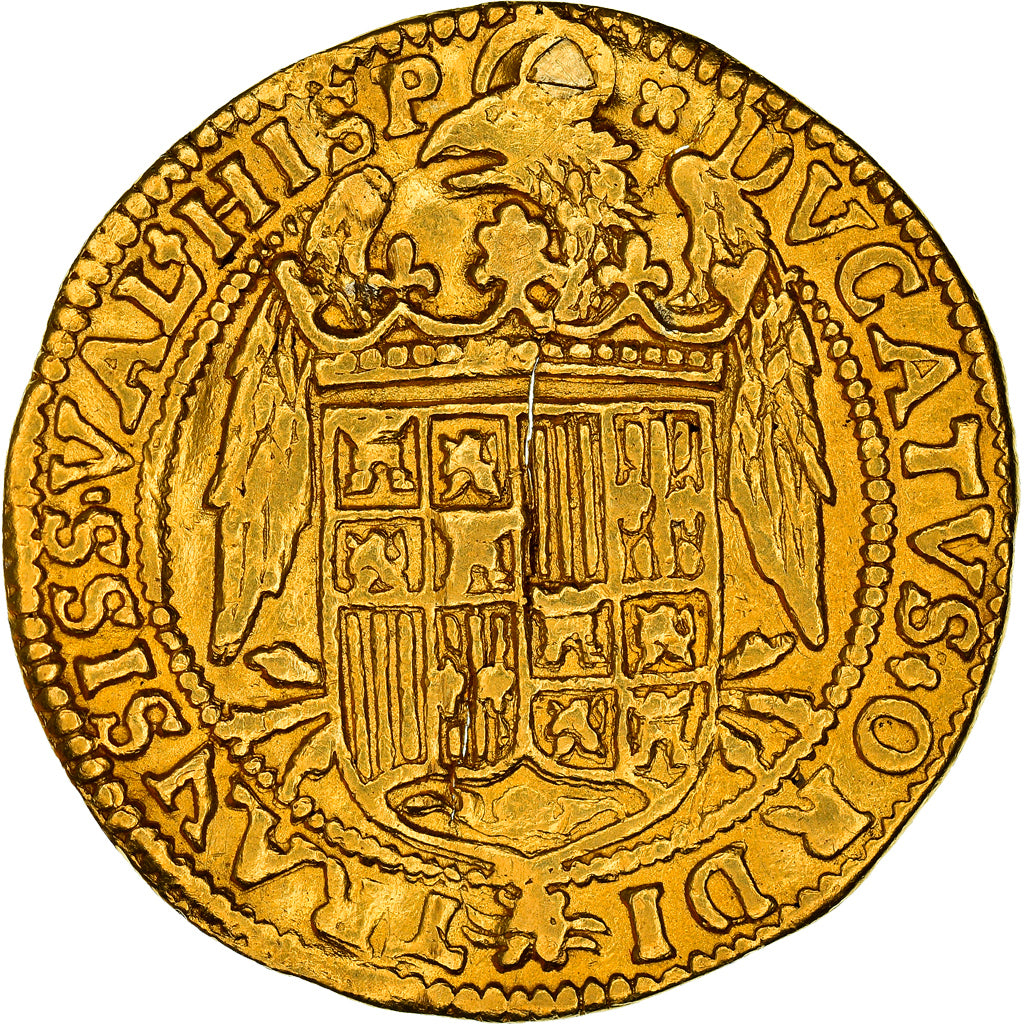 Coin, Spanish Netherlands, Ferdinand & Isabella, Double Ducat, 1582, EF(40-45)