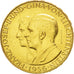 LIECHTENSTEIN, 25 Franken, 1956, KM #15, AU(55-58), Gold, 22, 5.64