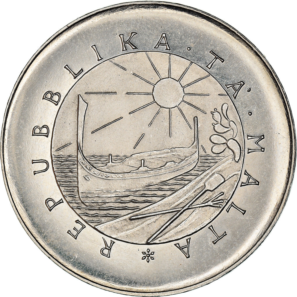 Coin, Malta, 2 Pounds, 1976, British Royal Mint, AU(55-58), Silver, KM:40