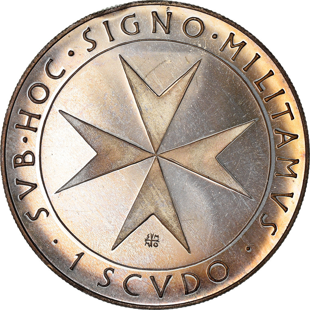Monnaie, MALTA, ORDER OF, Angelo de Mojana di Cologna, Scudo, 1972, SPL, Argent