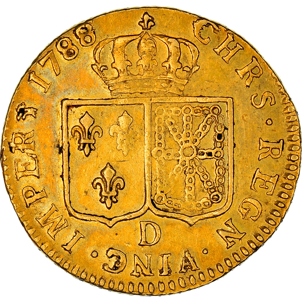 Coin, France, Louis XVI, Louis d'or à la tête nue, Louis d'Or, 1788, Lyon
