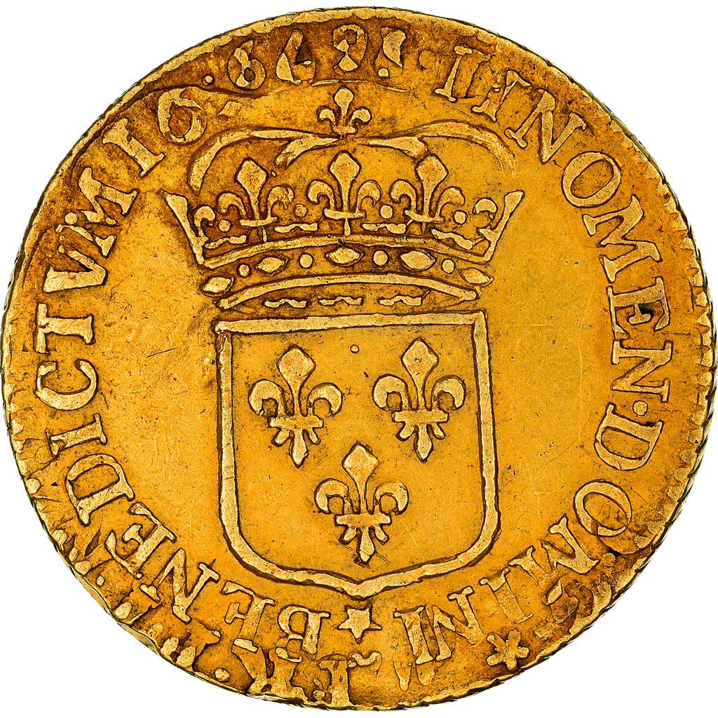 Moneta, Francia, Louis XIV, Louis d'or à l'écu, Louis d'Or, 1691, Rennes