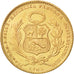 PERU, 20 Soles, 1965, Lima, KM #229, MS(63), Gold, 22, 9.35