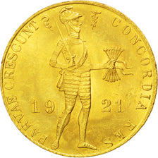 Netherlands, Ducat, 1921, Utrecht, KM #83.1a, MS(63), Gold, 3.50