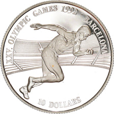 Monnaie, Îles Cook, Elizabeth II, 10 Dollars, 1990, SPL, Argent, KM:79