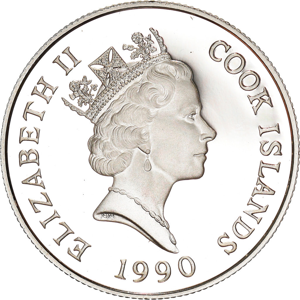 Coin, Cook Islands, Elizabeth II, 10 Dollars, 1990, MS(63), Silver, KM:79
