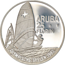 Coin, Aruba, 25 Florin, 1992, Utrecht, MS(64), Silver, KM:10