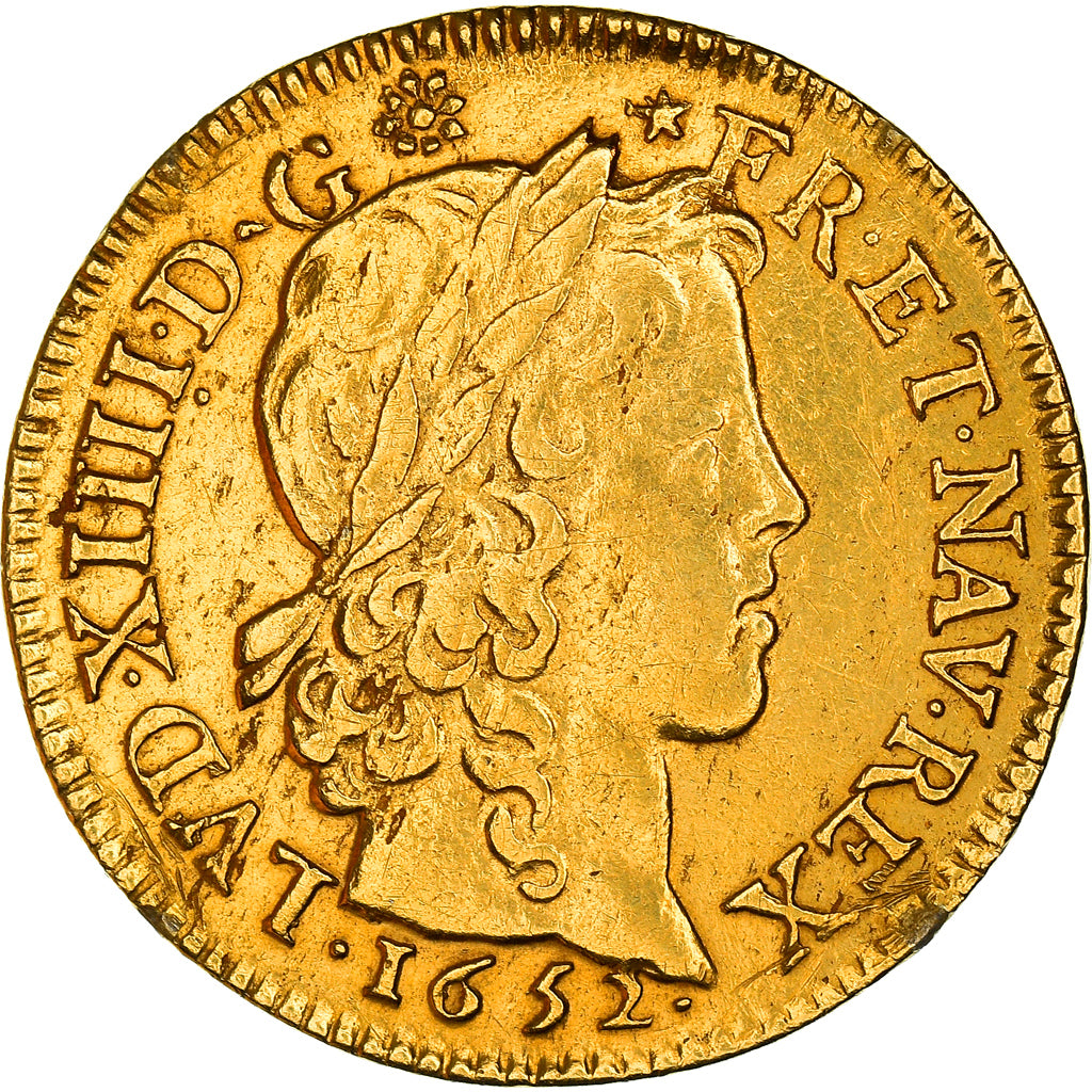 Coin, France, Louis XIV, Louis d'or à la mèche longue, Louis d'Or, 1652