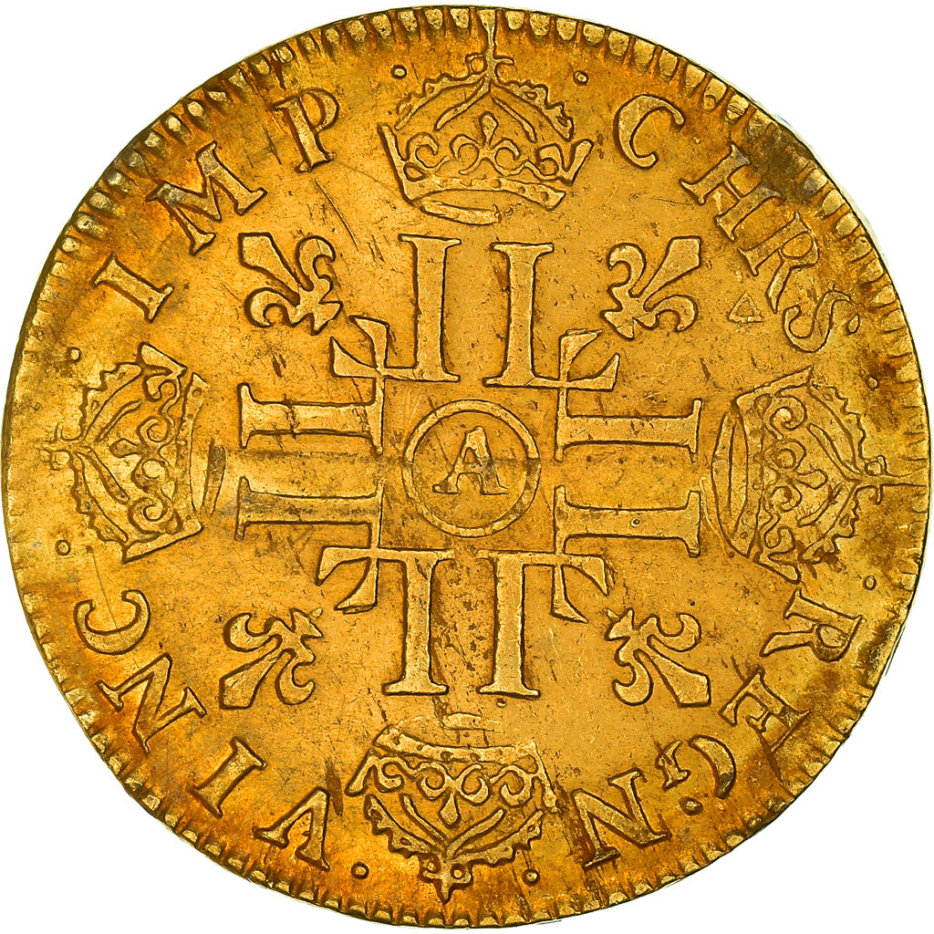 Coin, France, Louis XIV, Louis d'or à la mèche longue, Louis d'Or, 1652