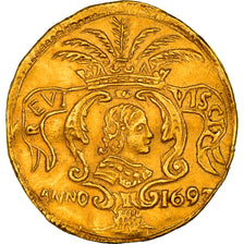 Moeda, Itália, Charles II of Spain, Scudo "Riccio", 1697, Palermo, Muito