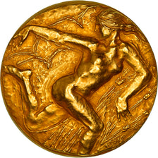 Itália, Medal, 1979, Emilio Greco, Italian mint an Poligraphic, MS(63), Dourado