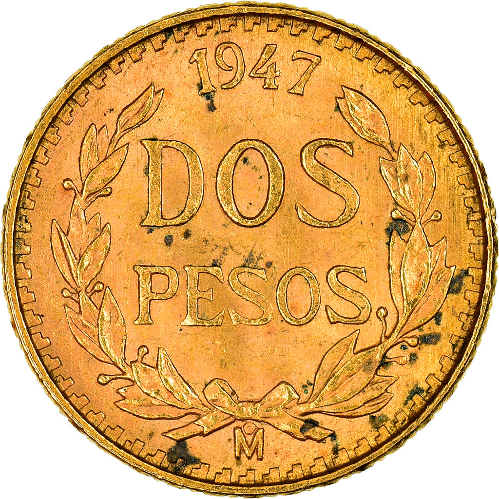 Monnaie, Mexique, 2 Pesos, 1947, Mexico City, SUP, Or, KM:461