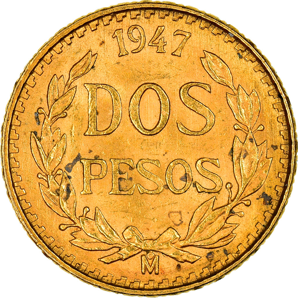 Monnaie, Mexique, 2 Pesos, 1947, Mexico City, SUP, Or, KM:461
