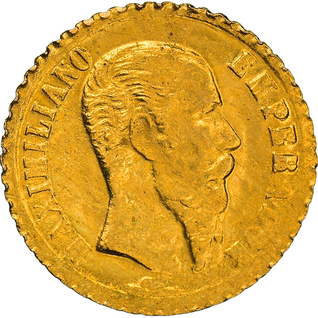 Monnaie, Mexique, Maximilian, Peso, 1865, Refrappe, FDC, Or