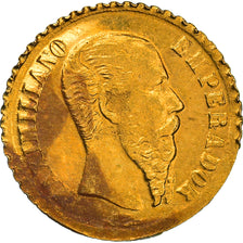 Coin, Mexico, Maximilian, Peso, 1865, Restrike, MS(65-70), Gold