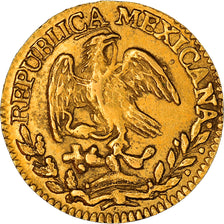 Coin, Mexico, 1/2 Escudo, 1825, Mexico City, EF(40-45), Gold, KM:378.5