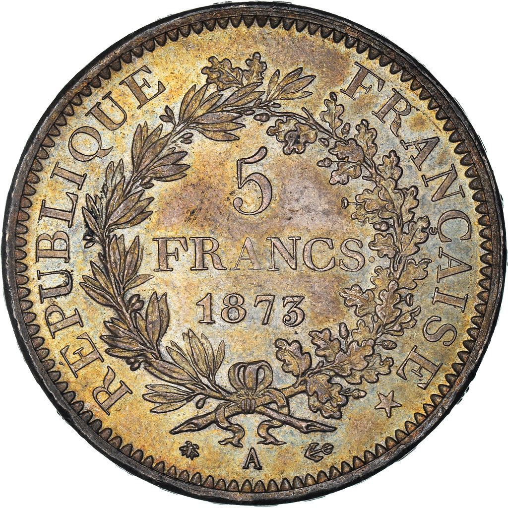 Coin, France, Hercule, 5 Francs, 1873, Paris, AU(55-58), Silver, KM:820.1