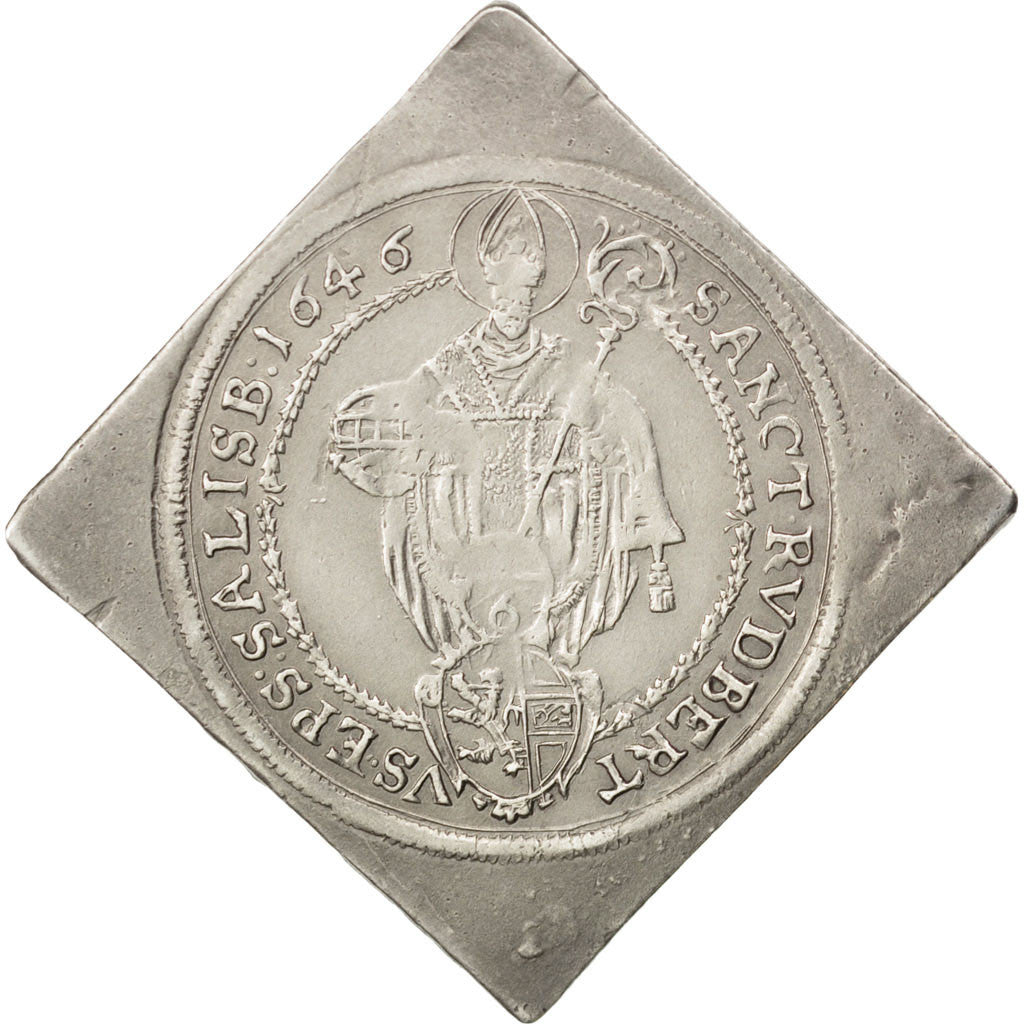 AUSTRIAN STATES, 1/6 Thaler, 1646, KM #108, AU(50-53), Silver, 4.69