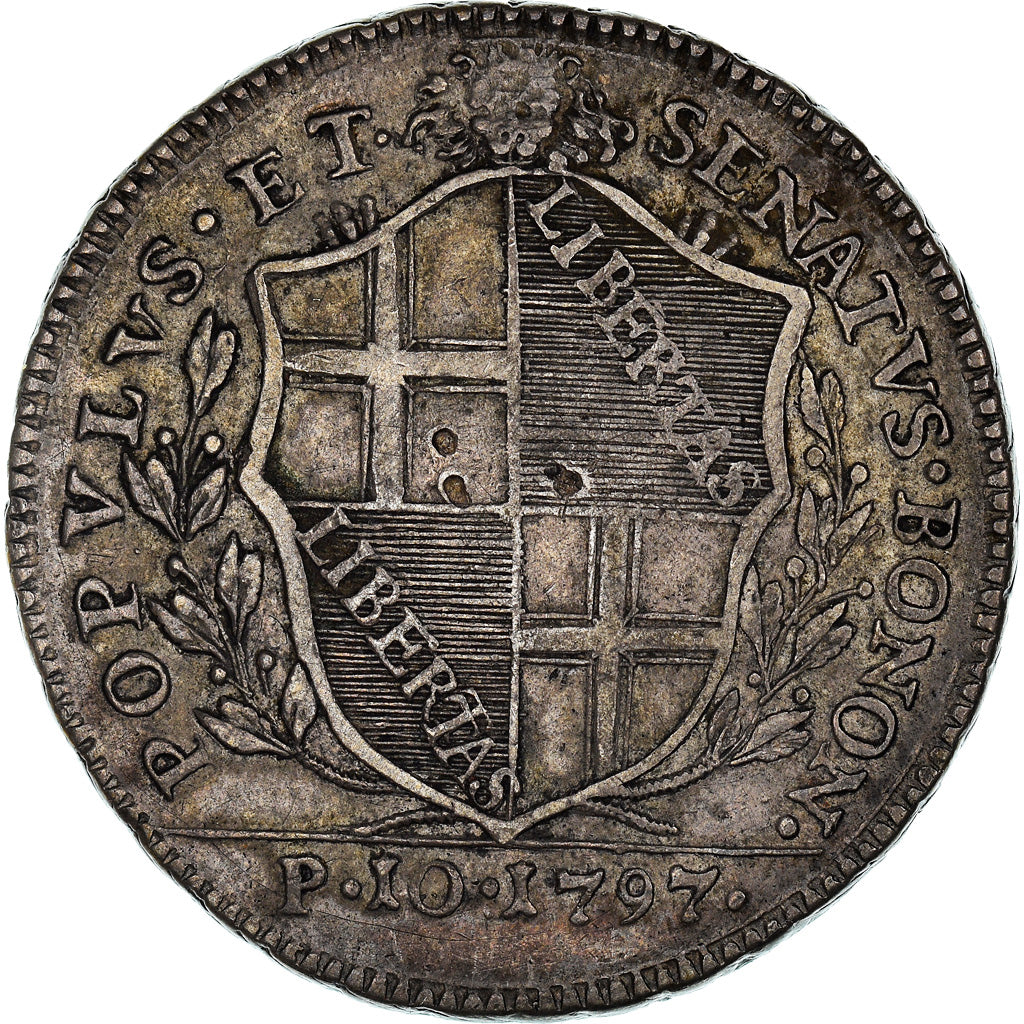 Moneta, STATI ITALIANI, PAPAL STATES-BOLOGNA, 10 Paoli, Scudo, 1797, Bologna