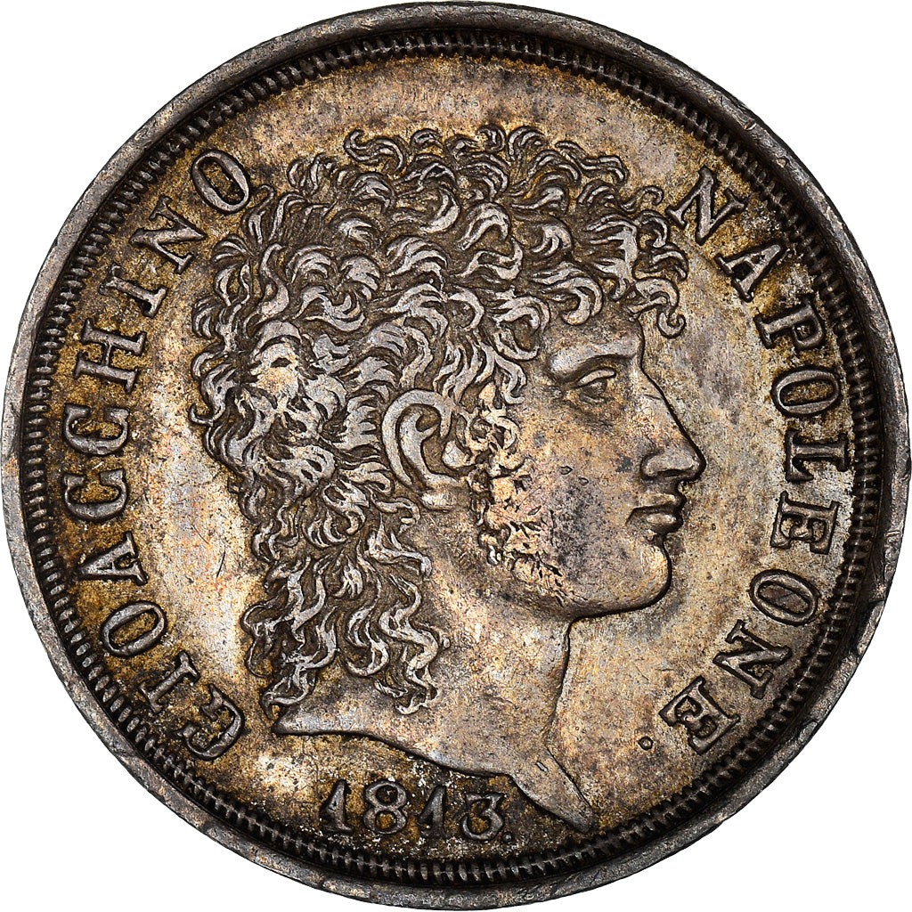 Coin, ITALIAN STATES, NAPLES, Joachim Murat, 2 Lire, 1813, AU(50-53), Silver