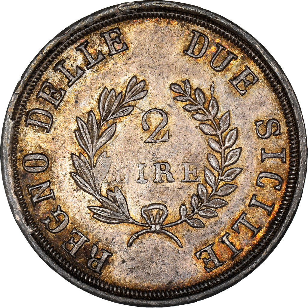 Coin, ITALIAN STATES, NAPLES, Joachim Murat, 2 Lire, 1813, AU(50-53), Silver