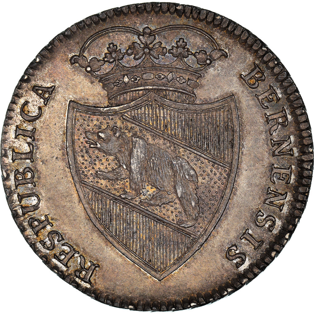 Coin, SWISS CANTONS, BERN, Thaler, 1795, Bern, AU(55-58), Silver, KM:149
