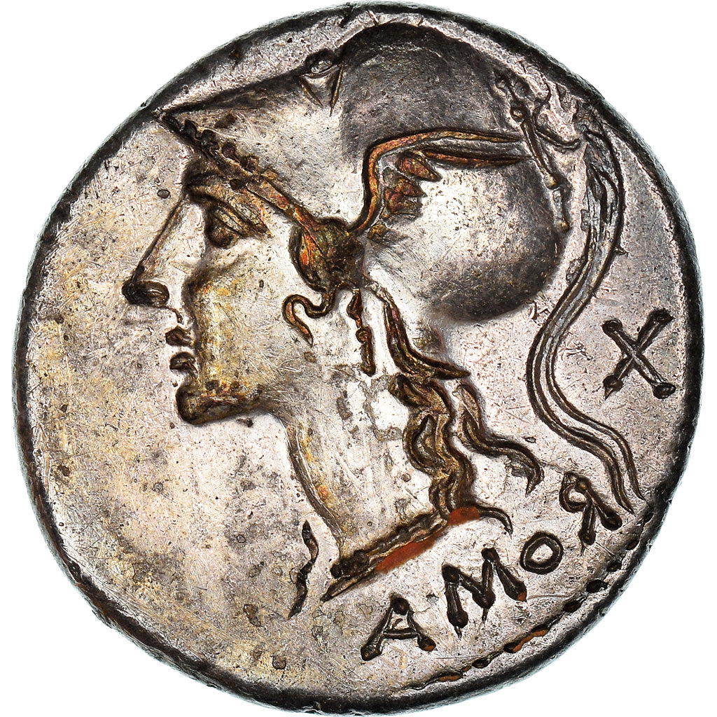Coin, Anonymous, Denarius, Rome, Brockage, AU(55-58), Silver