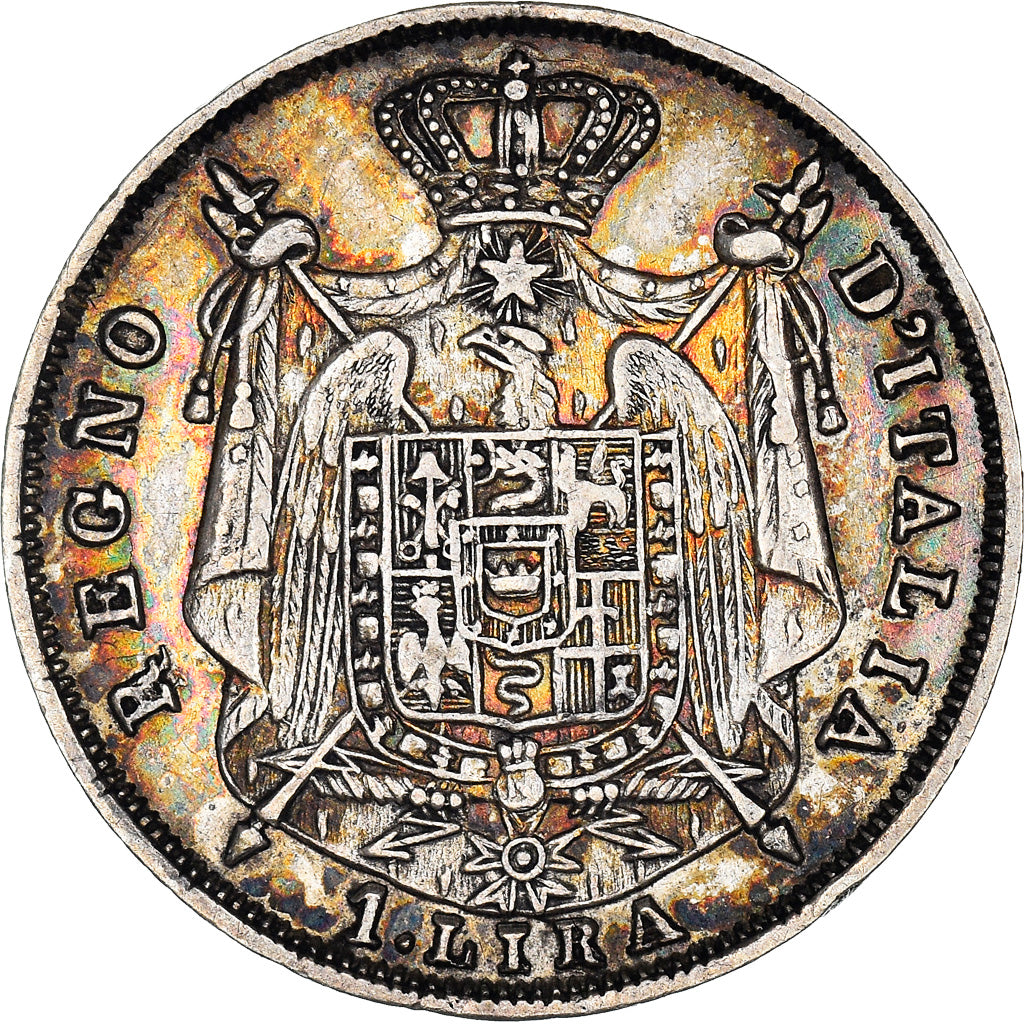 Moneta, STATI ITALIANI, KINGDOM OF NAPOLEON, Napoleon I, Lira, 1814, Milan, MB+