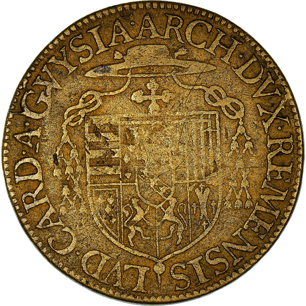 France, Token, Royal, 1584, EF(40-45), Copper, Feuardent:7925