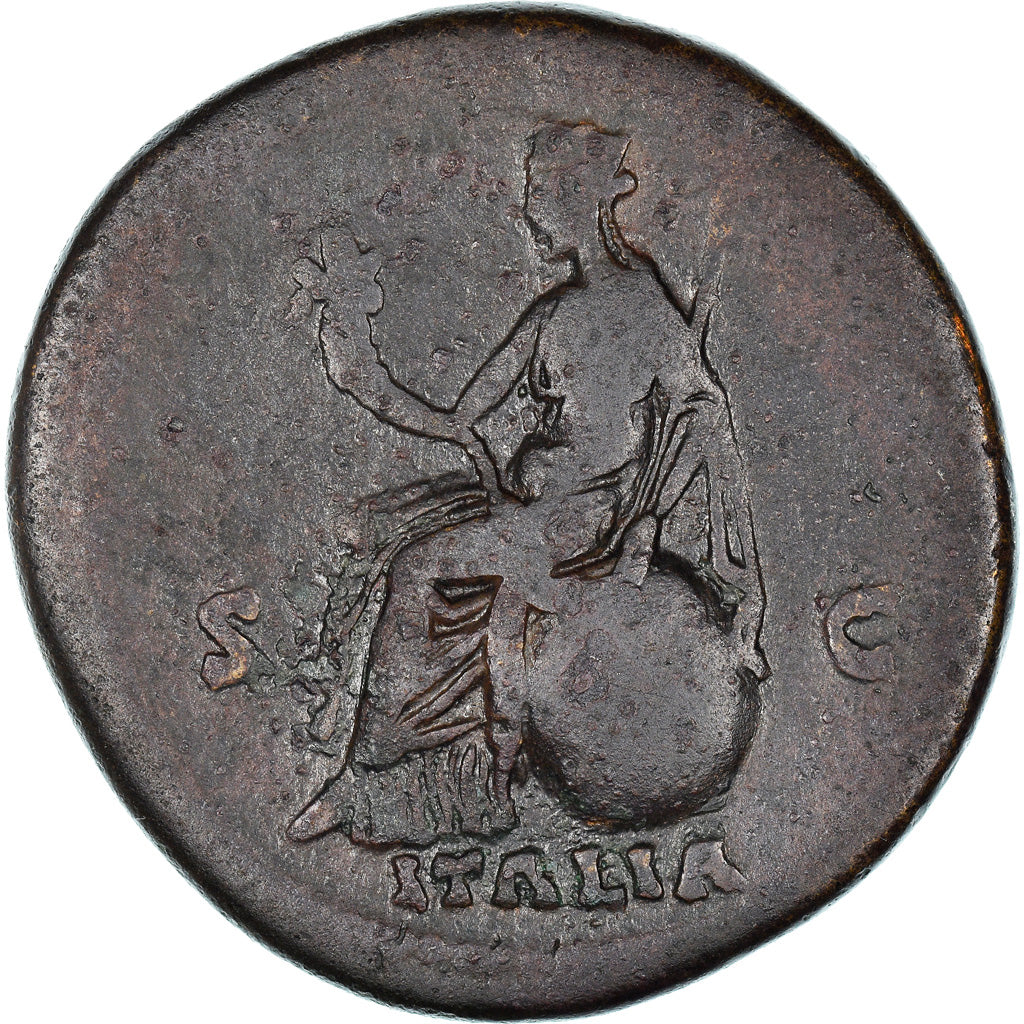 Coin, Antoninus Pius, Sestertius, Rome, VF(20-25), Bronze, RIC:746