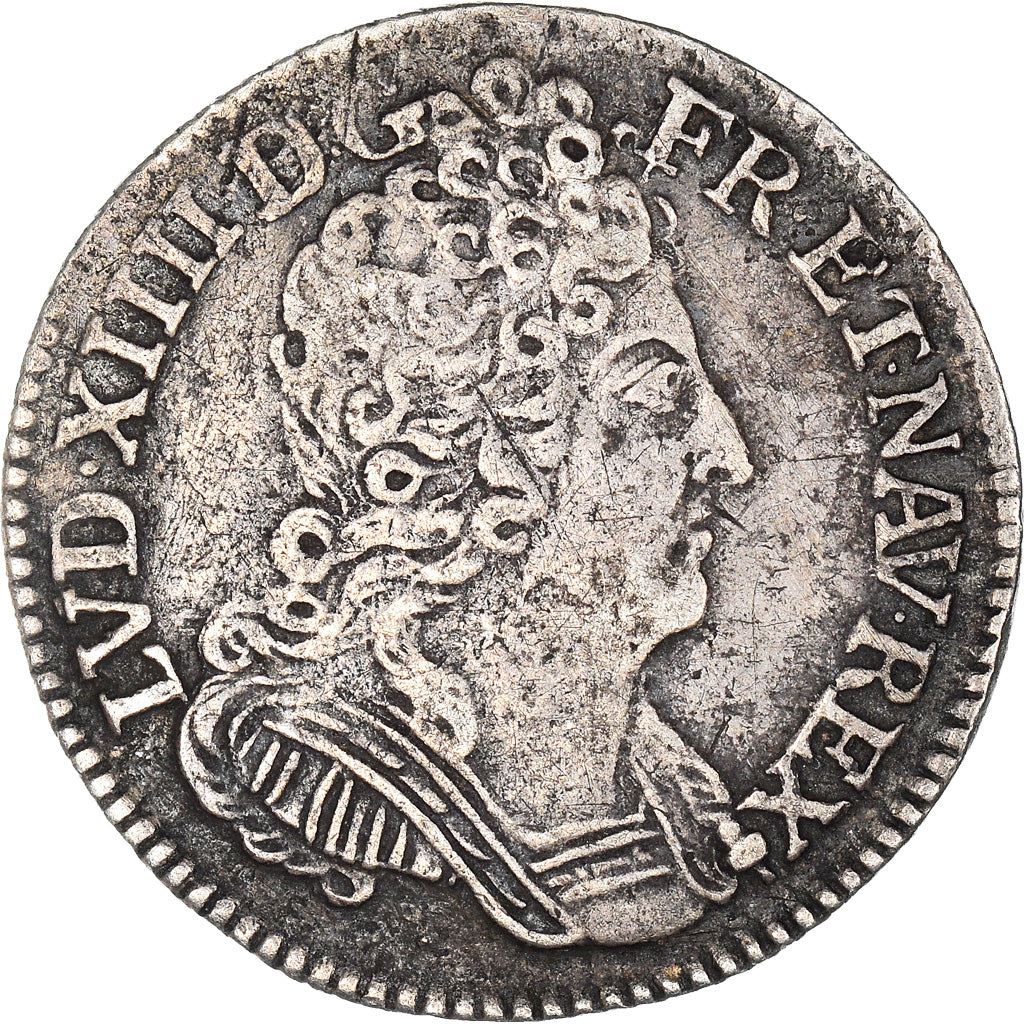 Moneta, Francia, Louis XIV, 1/10 Écu aux 3 couronnes, 1/10 Ecu, 1711, Troyes