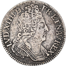 Moneta, Francia, Louis XIV, 1/10 Écu aux 3 couronnes, 1/10 Ecu, 1711, Troyes