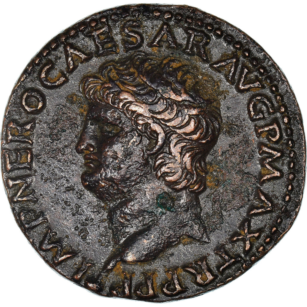 Coin, Nero, As, Lyon - Lugdunum, AU(50-53), Bronze, RIC:544