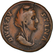 Coin, Diva Faustina I, Sestertius, AD 146-161, Rome, EF(40-45), Bronze