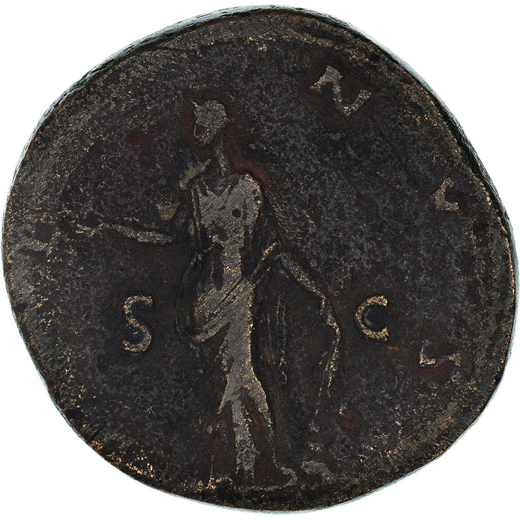 Coin, Faustina II, Sestertius, 147-150, Rome, VF(30-35), Bronze, RIC:1387