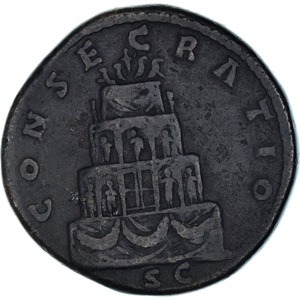 Coin, Antoninus Pius, Sestertius, 161, Roma, EF(40-45), Bronze, RIC:1266