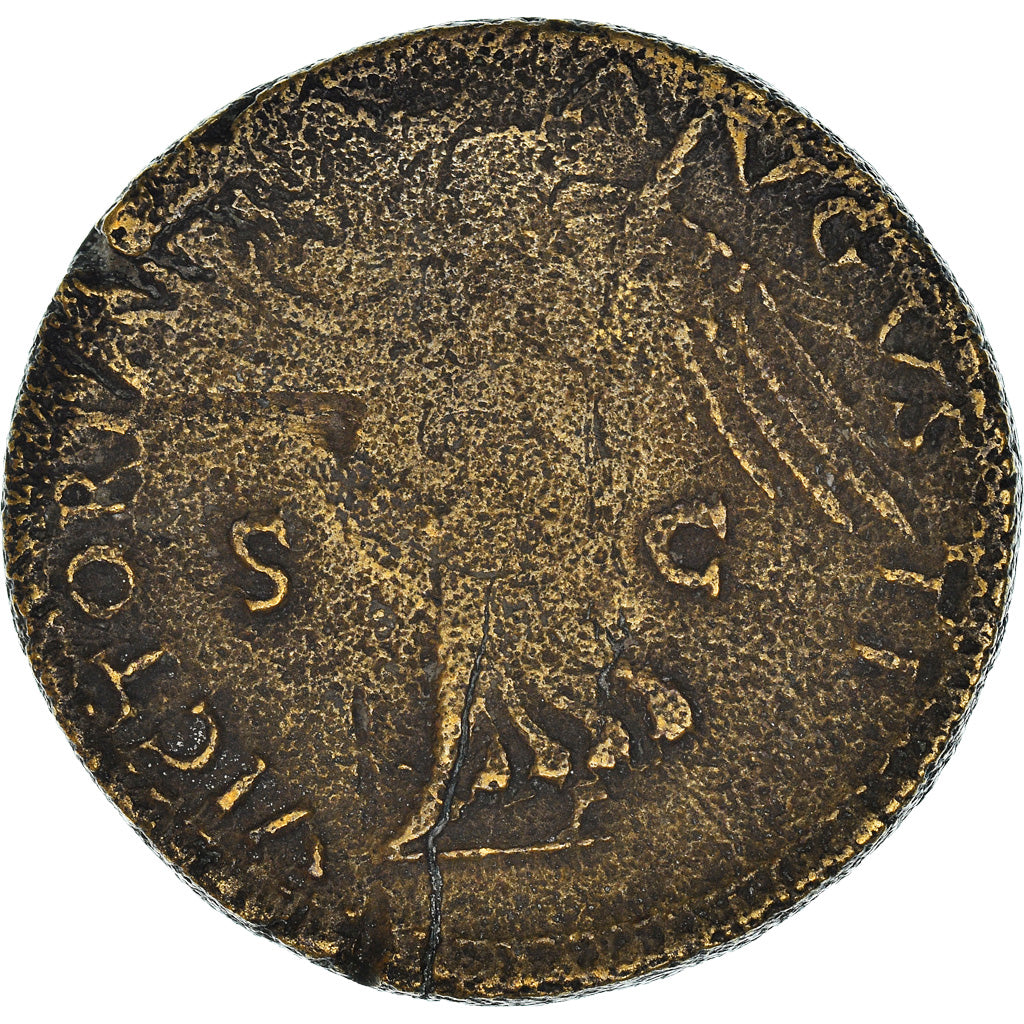 Coin, Nero, As, Lyon - Lugdunum, EF(40-45), Bronze, RIC:523