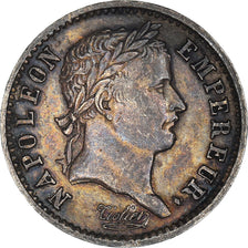 Moeda, França, Napoléon I, 1/4 Franc, 1809, Paris, AU(55-58), Prata, KM:690